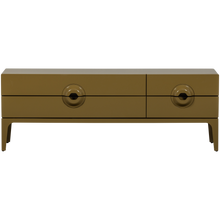 Laden Sie das Bild in den Galerie-Viewer, MERGE TV UNIT EUCALYPTUS WOOD HONEY YELLOW