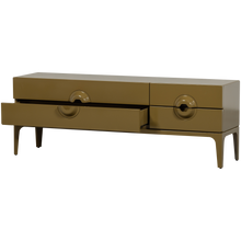 Laden Sie das Bild in den Galerie-Viewer, MERGE TV UNIT EUCALYPTUS WOOD HONEY YELLOW