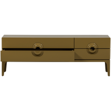 Laden Sie das Bild in den Galerie-Viewer, MERGE TV UNIT EUCALYPTUS WOOD HONEY YELLOW
