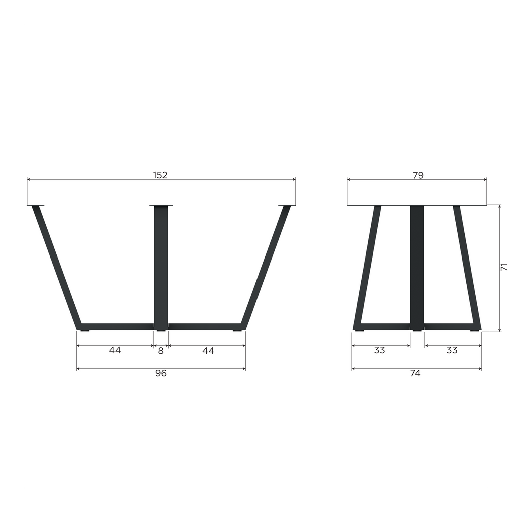 DRENTHE LEG METAL MATT BLACK