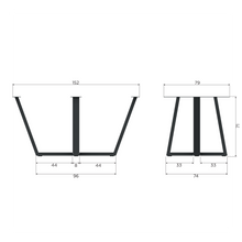 Charger l'image dans la galerie, DRENTHE LEG METAL MATT BLACK
