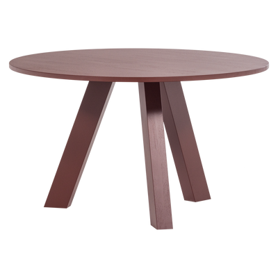 RHONDA DINING TABLE O129 CM OAK BURGUNDY RED [fsc]