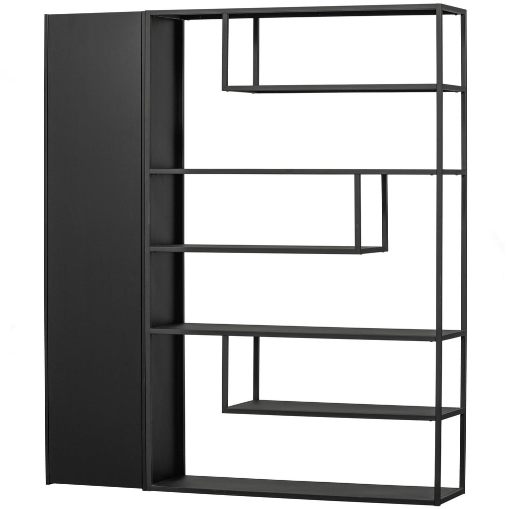TEUN STORAGE CABINET PINE DEEP BLACK [fsc]
