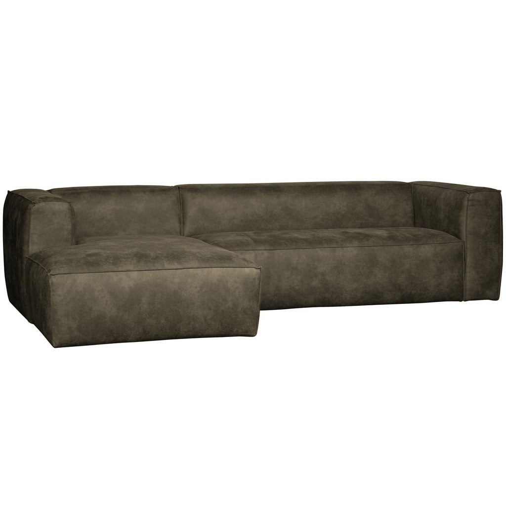 BEAN CORNER SOFA LEFT ECO LEATHER ARMY