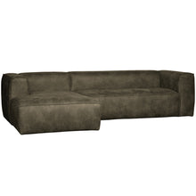 Load image into Gallery viewer, BEAN CORNER SOFA LEFT ECO LEATHER ARMY