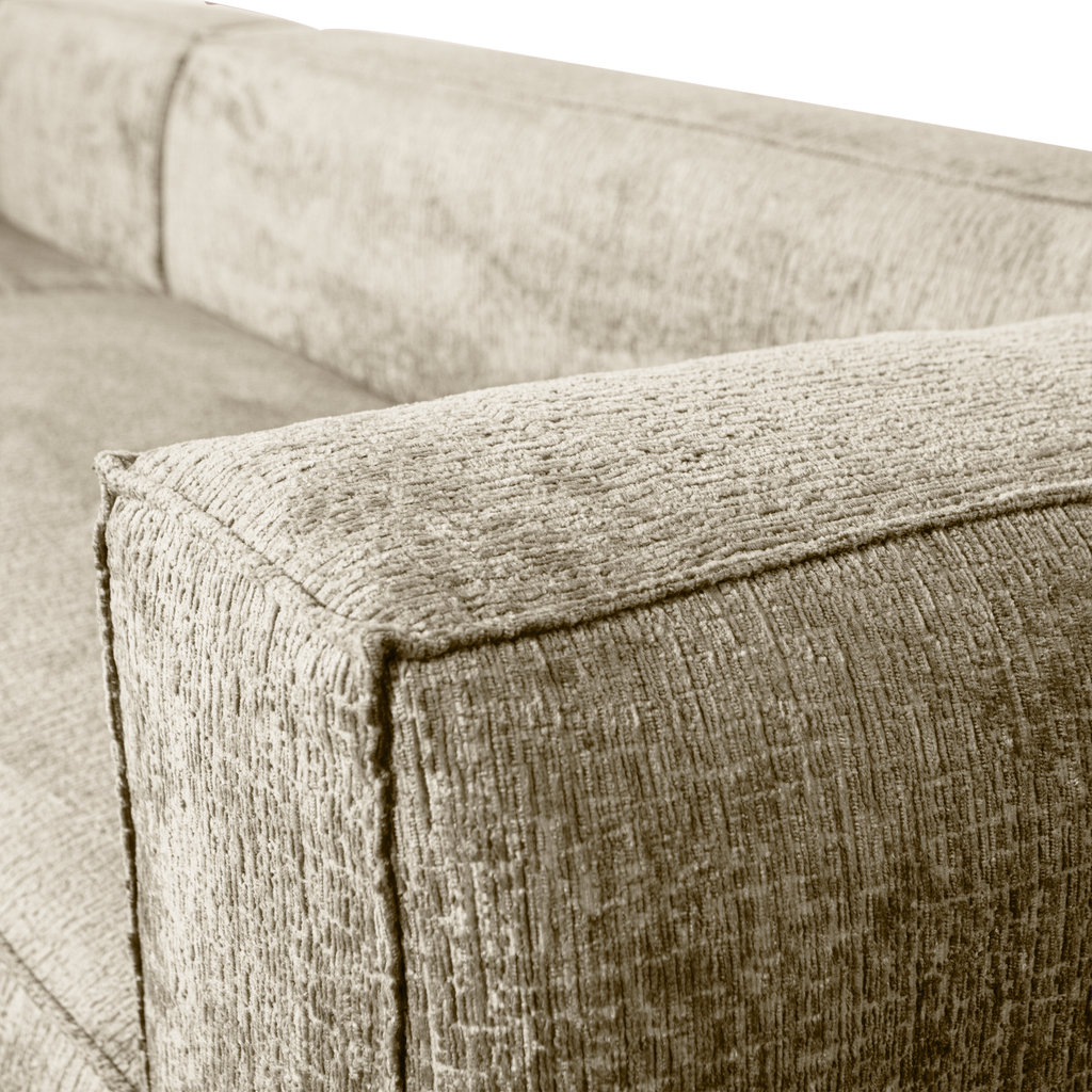 BEAN CORNER SOFA LEFT STRUCTURE VELVET BUTTERMILK