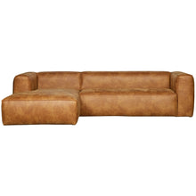 Load image into Gallery viewer, BEAN CORNER SOFA LEFT ECO LEATHER COGNAC