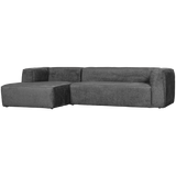 BEAN CORNER SOFA LEFT STRUCTURE VELVET CLOUD SKY