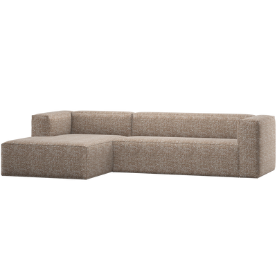 BEAN CORNER SOFA LEFT LIGHT BROWN MELANGE