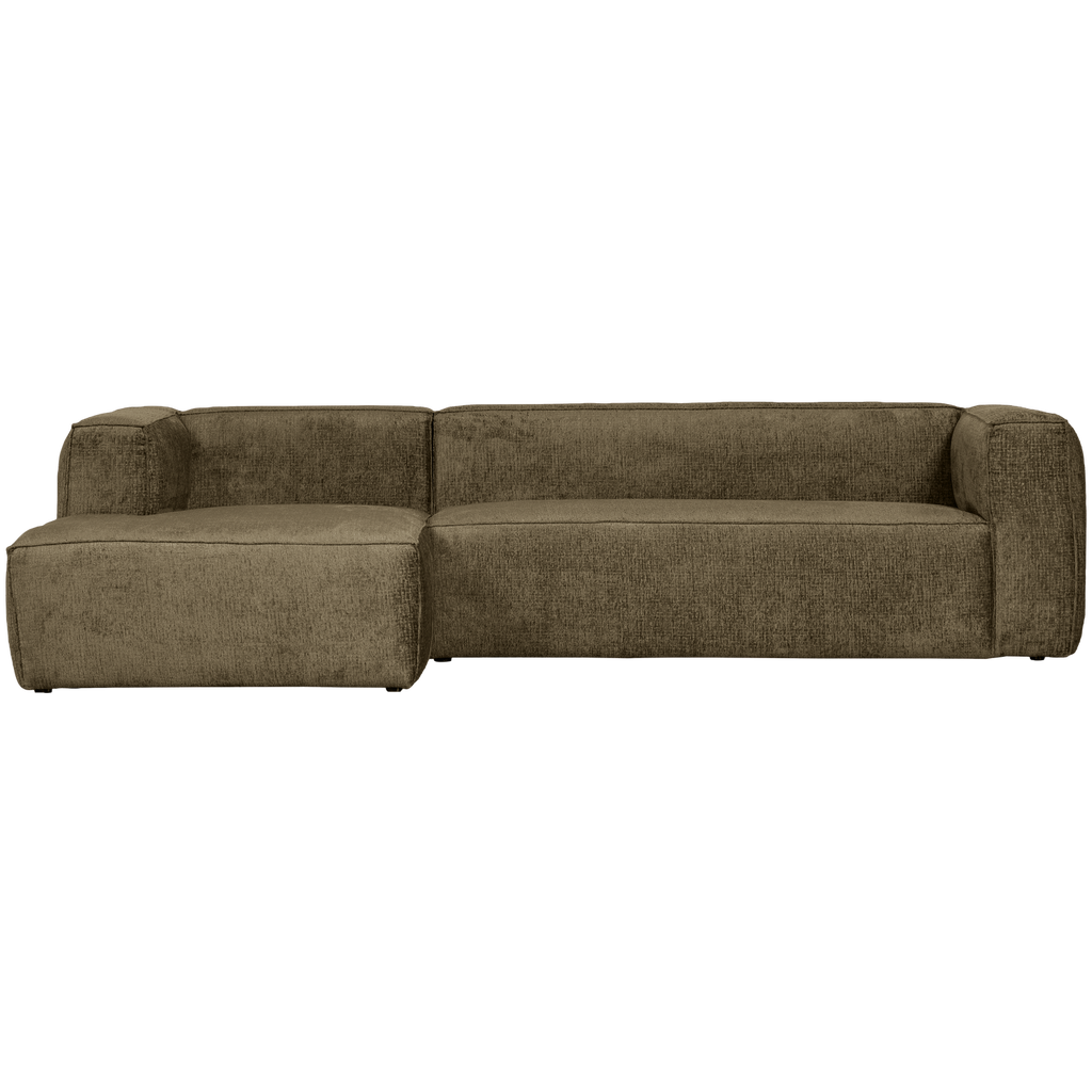 BEAN CORNER SOFA LEFT STRUCTURE VELVET MOSS
