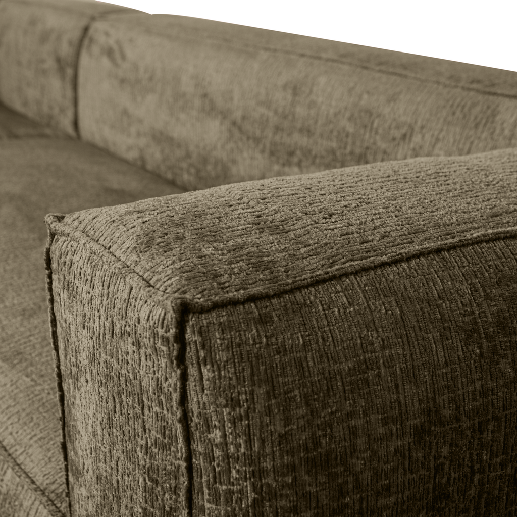 BEAN CORNER SOFA LEFT STRUCTURE VELVET MOSS