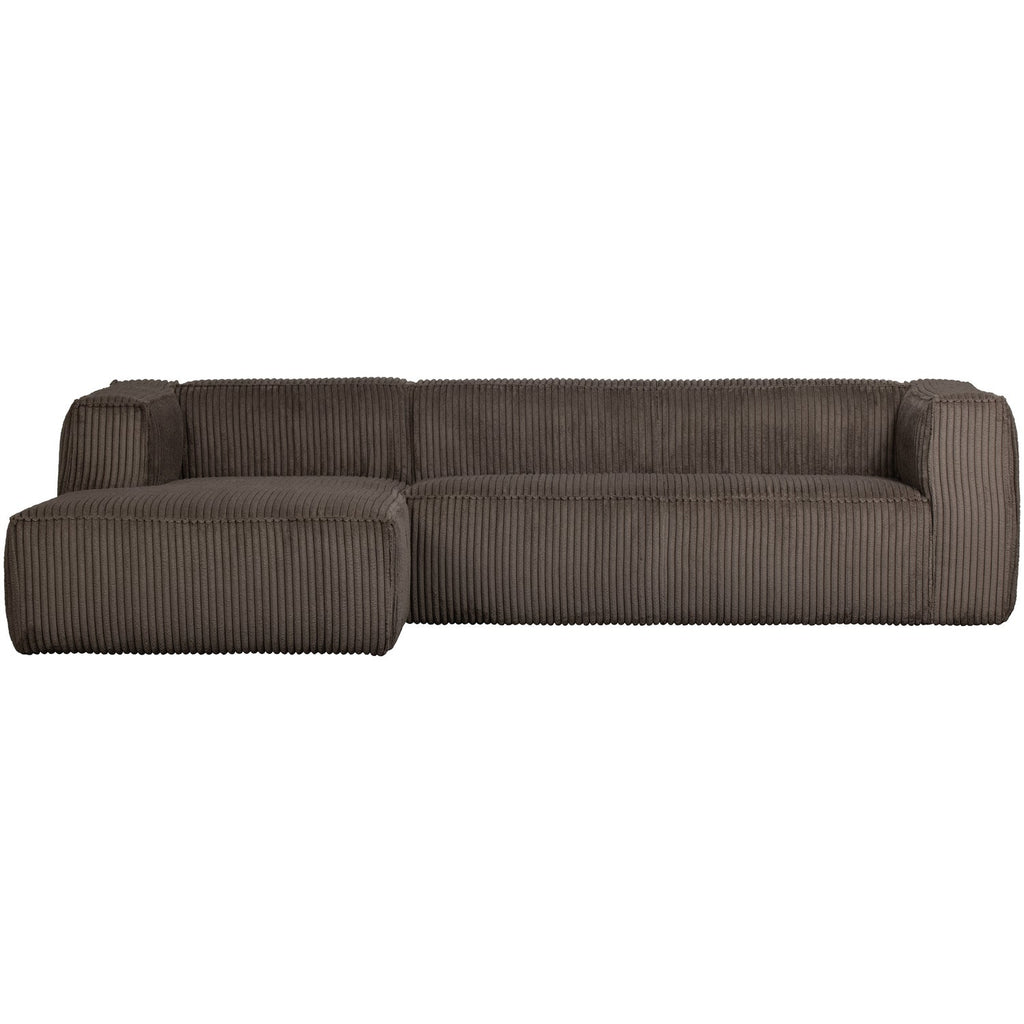 BEAN CORNER SOFA LEFT RIB FABRIC MUD