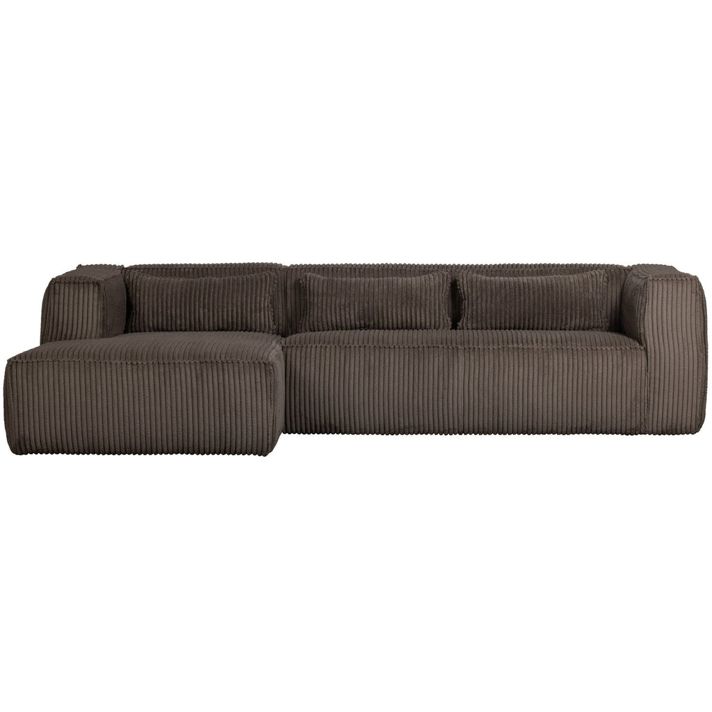 BEAN CORNER SOFA LEFT RIB FABRIC MUD