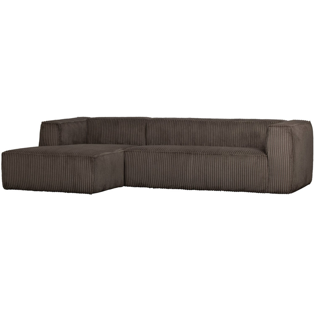BEAN CORNER SOFA LEFT RIB FABRIC MUD