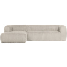 Load image into Gallery viewer, BEAN CORNER SOFA LEFT RIB FABRIC NATURAL