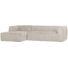Load image into Gallery viewer, BEAN CORNER SOFA LEFT RIB FABRIC NATURAL