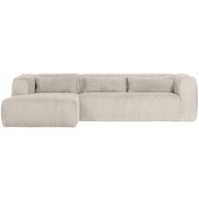 Load image into Gallery viewer, BEAN CORNER SOFA LEFT RIB FABRIC NATURAL