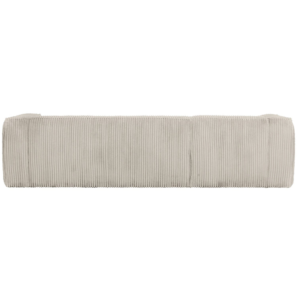 BEAN CORNER SOFA LEFT RIB FABRIC NATURAL