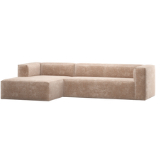Laden Sie das Bild in den Galerie-Viewer, BEAN CORNER SOFA LEFT CHENILLE VELVET NATURAL