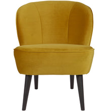 Laden Sie das Bild in den Galerie-Viewer, SARA ARMCHAIR VELVET OCHRE