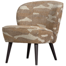 Laden Sie das Bild in den Galerie-Viewer, SARA ARMCHAIR WOVEN FABRIC CAMOUFLAGE PATTERN SAND