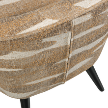 Laden Sie das Bild in den Galerie-Viewer, SARA ARMCHAIR WOVEN FABRIC CAMOUFLAGE PATTERN SAND