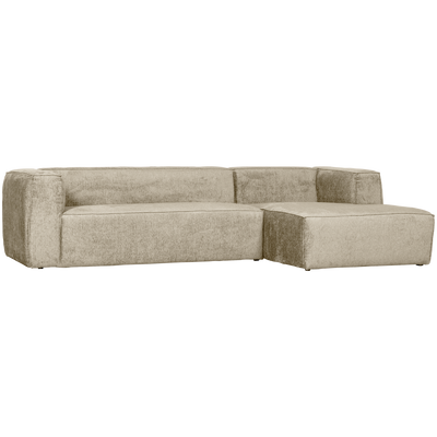 BEAN CORNER SOFA RIGHT STRUCTURE VELVET BUTTERMILK