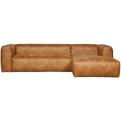 BEAN CORNER SOFA RIGHT ECO LEATHER COGNAC