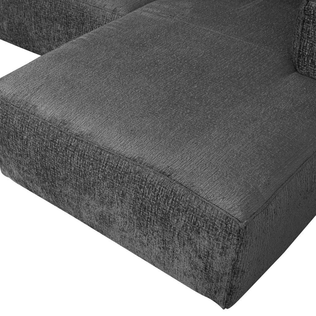 BEAN CORNER SOFA RIGHT STRUCTURE VELVET CLOUD SKY