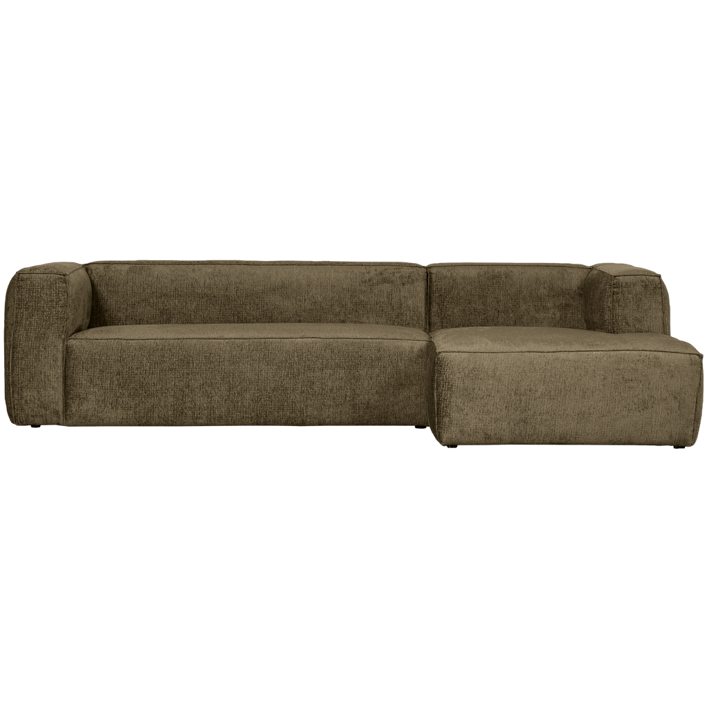 BEAN CORNER SOFA RIGHT STRUCTURE VELVET MOSS