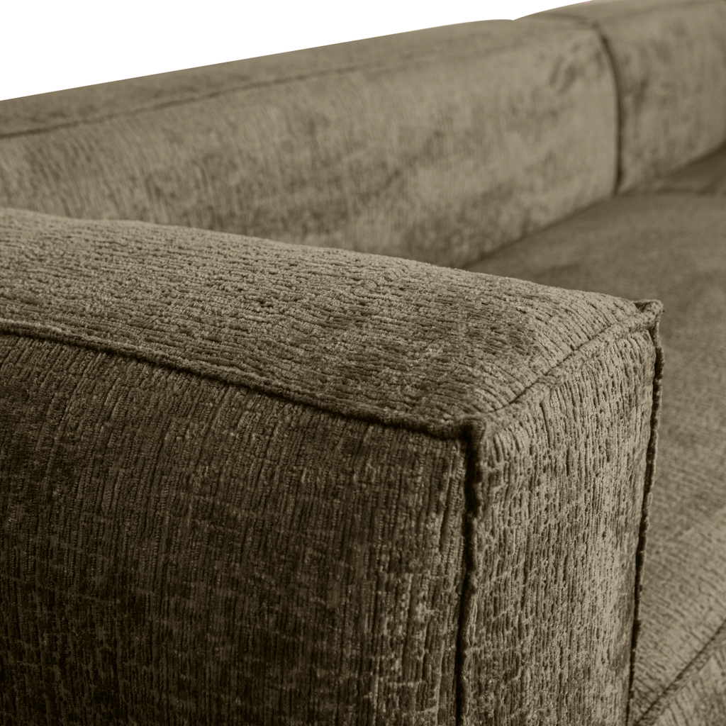 BEAN CORNER SOFA RIGHT STRUCTURE VELVET MOSS