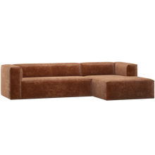 Laden Sie das Bild in den Galerie-Viewer, BEAN CORNER SOFA RIGHT CHENILLE VELVET TERRA