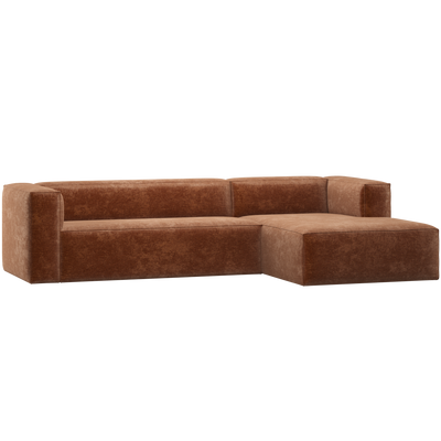 BEAN CORNER SOFA RIGHT CHENILLE VELVET TERRA