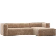 Laden Sie das Bild in den Galerie-Viewer, BEAN CORNER SOFA RIGHT CHENILLE VELVET PEACH PINK