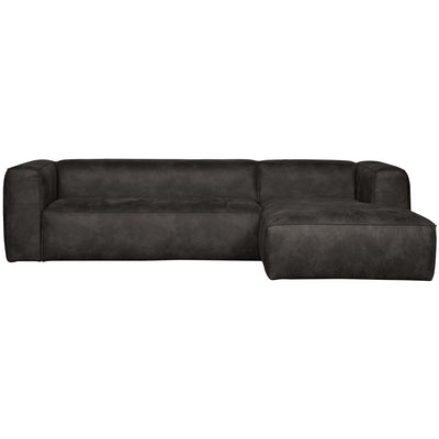 BEAN CORNER SOFA RIGHT ECO LEATHER BLACK