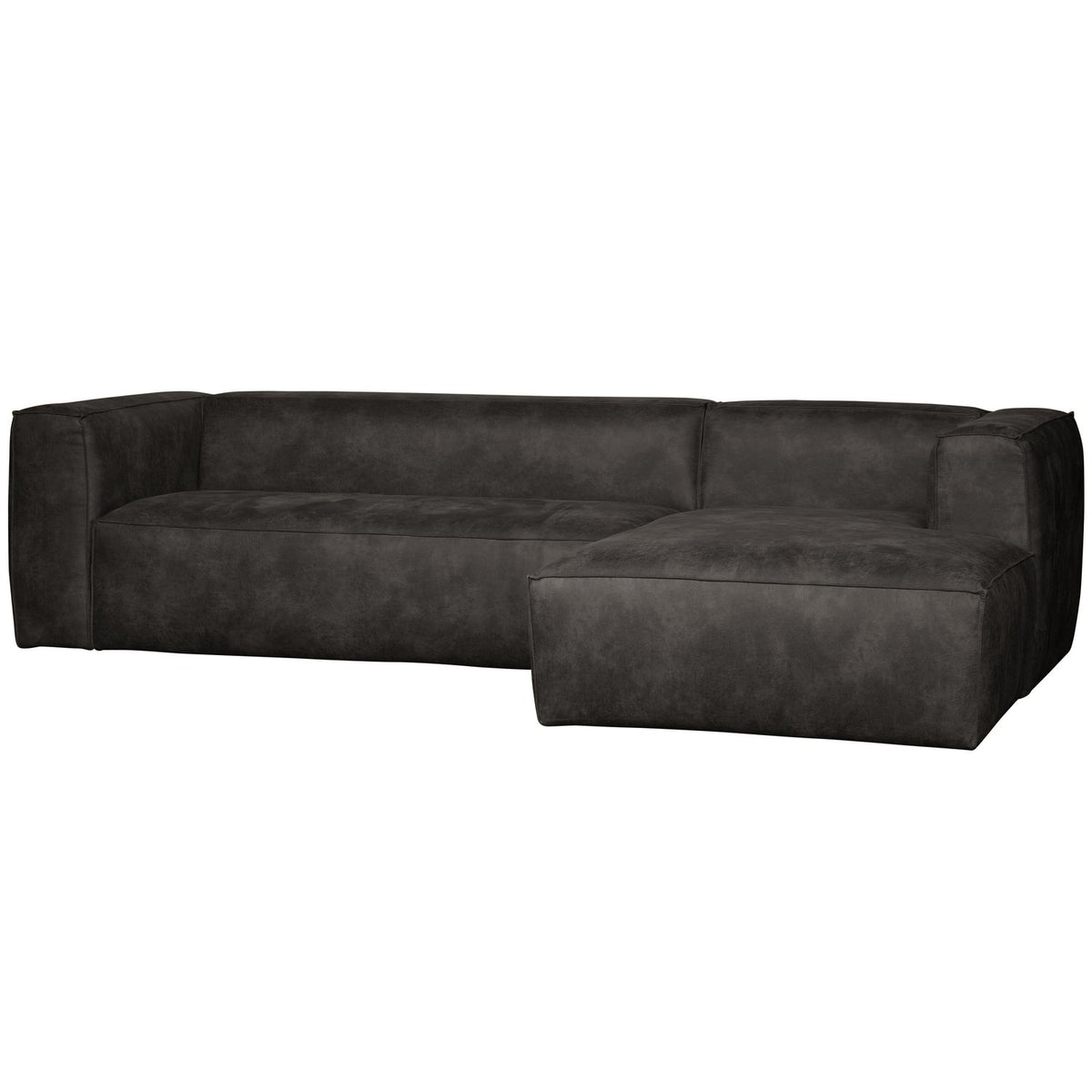 BEAN CORNER SOFA RIGHT ECO LEATHER BLACK