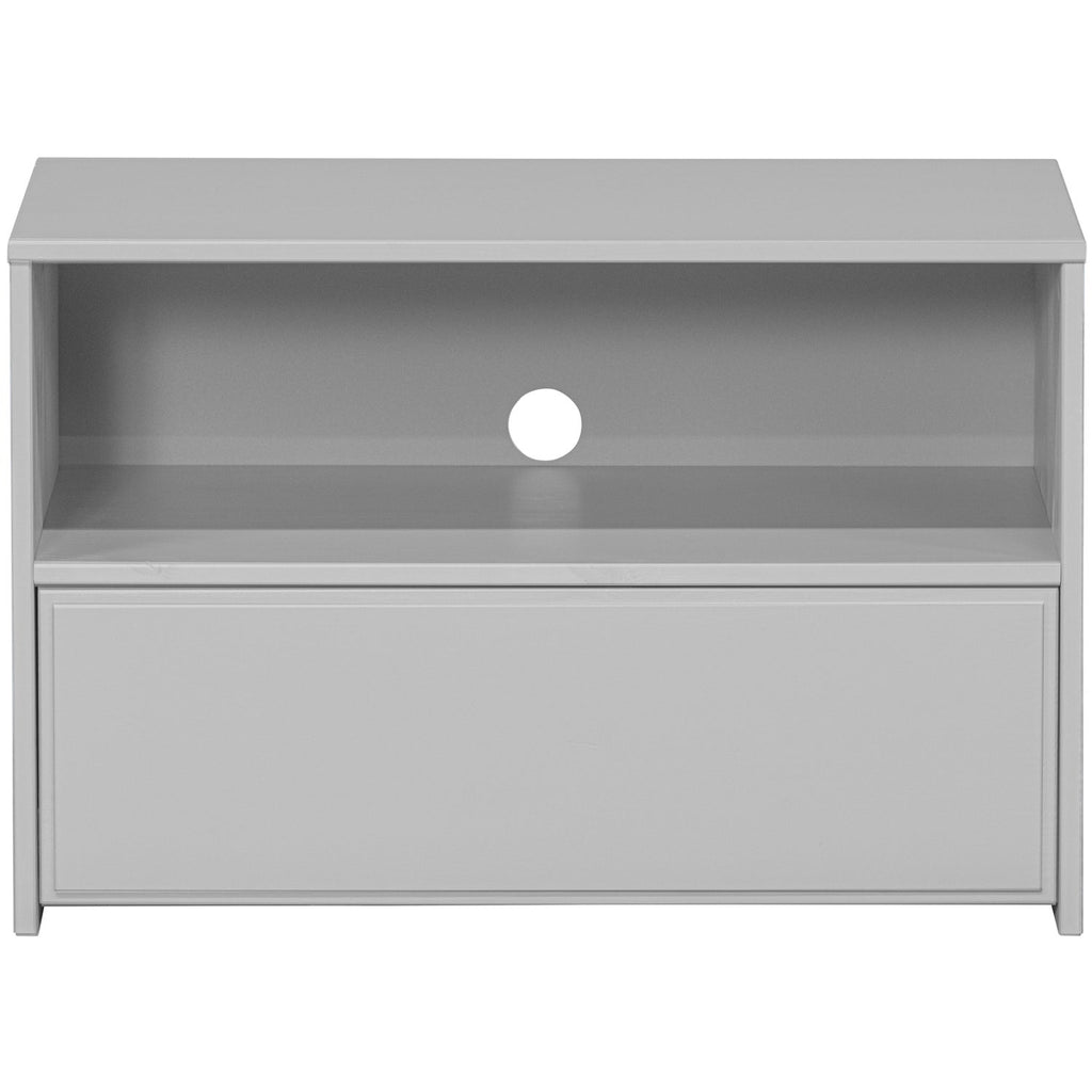 YISSA TV UNIT WITH DRAWER/OPEN BOX PINE CLOUD GREY [fsc]