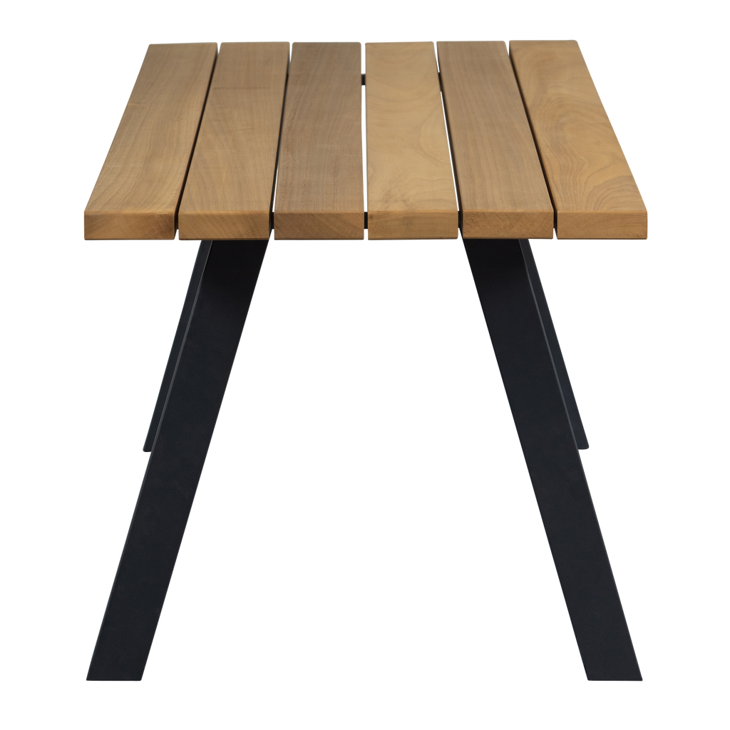 TABLO GARDEN TABLE AYOUS NATURAL WITH A-LEG METAL [fsc]