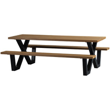 Charger l'image dans la galerie, TABLO GARDEN PICKNICK TABLE AYOUS BLACK X-POOT METAL[fsc]