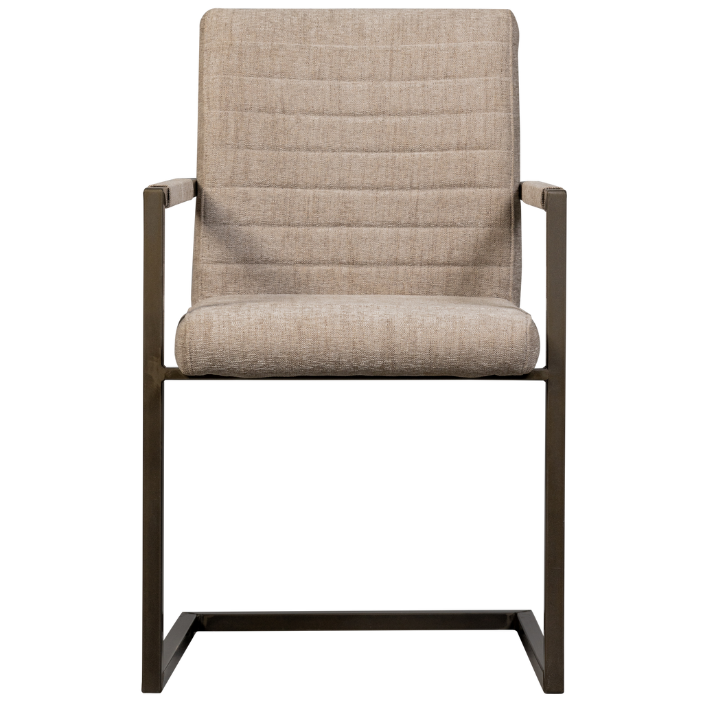 BAS DINING CHAIR WOVEN FABRIC SAND MELANGE