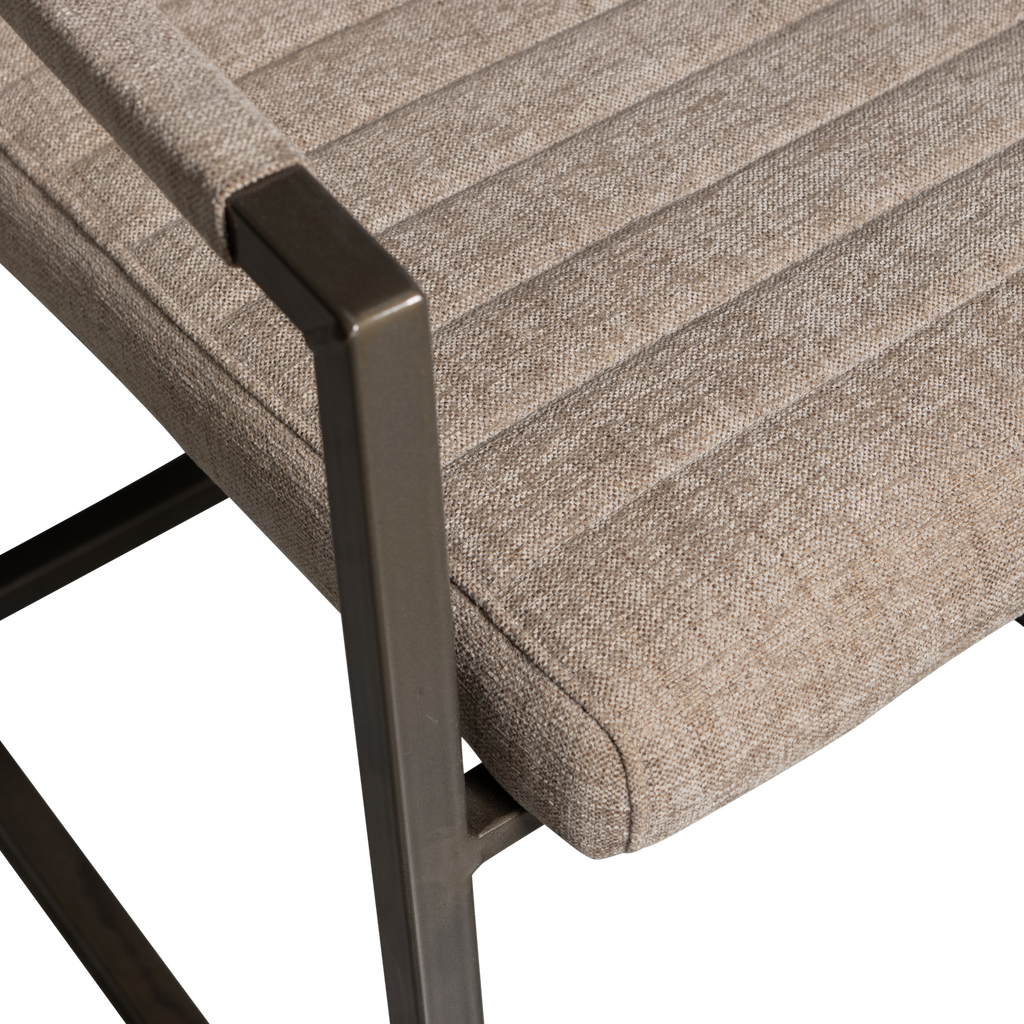 BAS DINING CHAIR WOVEN FABRIC SAND MELANGE