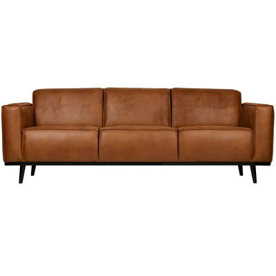 STATEMENT 3-SEATER SOFA 230 CM ECO LEATHER COGNAC