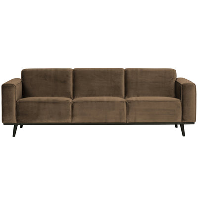 STATEMENT 3-SEATER SOFA 230 CM VELVET TAUPE
