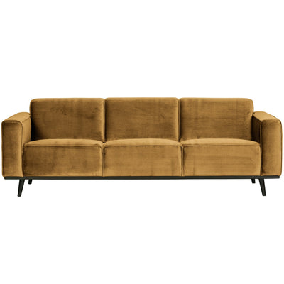STATEMENT 3-SEATER SOFA 230 CM VELVET HONEY YELLOW