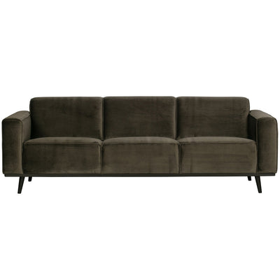 STATEMENT 3-SEATER SOFA 230 CM VELVET WARM GREEN