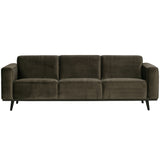 STATEMENT 3-SEATER SOFA 230 CM VELVET WARM GREEN