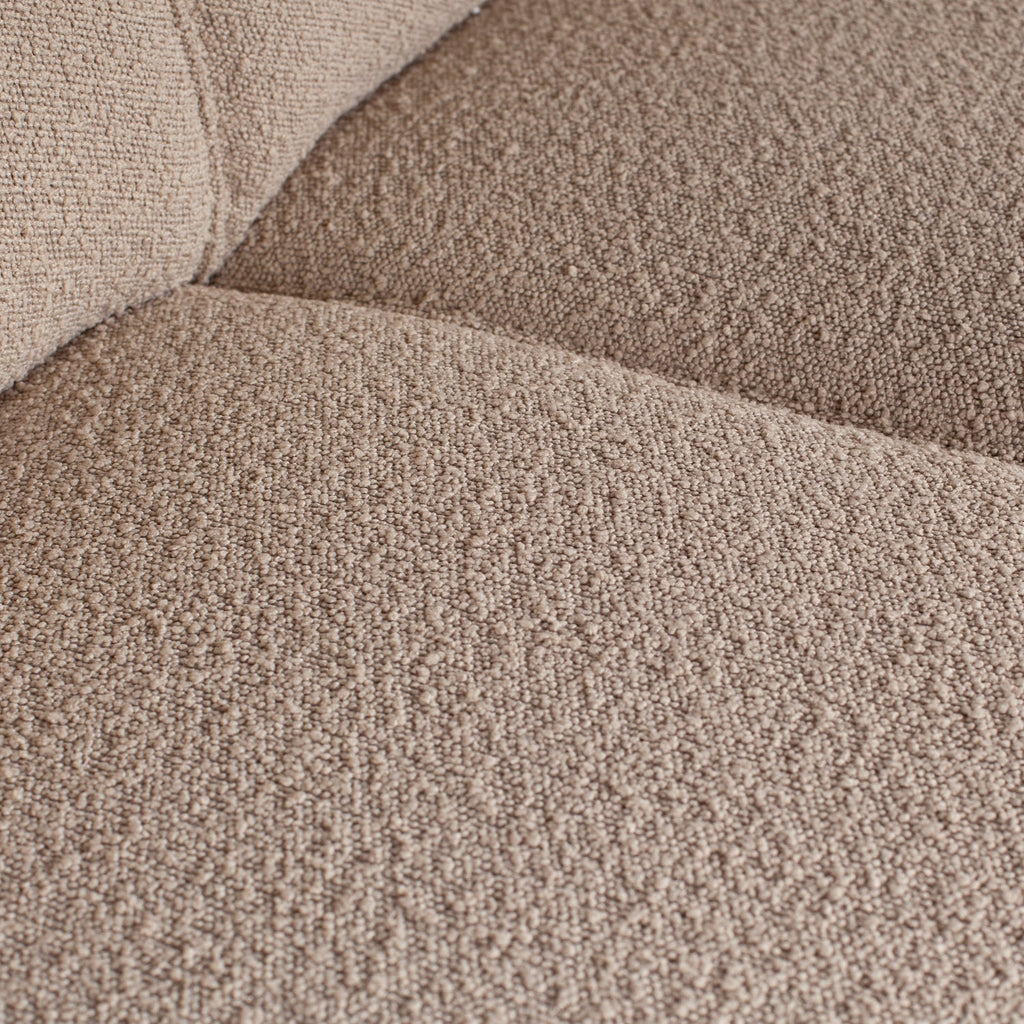 STATEMENT CORNER SOFA LEFT BOUCLE BEIGE