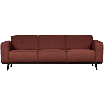 STATEMENT 3-SEATER SOFA 230 CM BOUCLE CHESTNUT BROWN