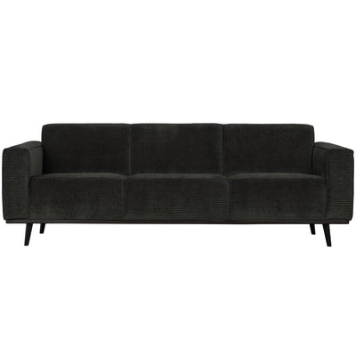 STATEMENT 3-SEATER SOFA 230 CM RIB FABRIC GRAPHITE