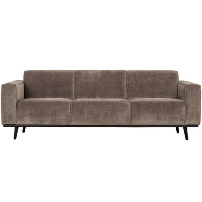 STATEMENT 3-SEATER SOFA 230 CM RIB FABRIC TAUPE